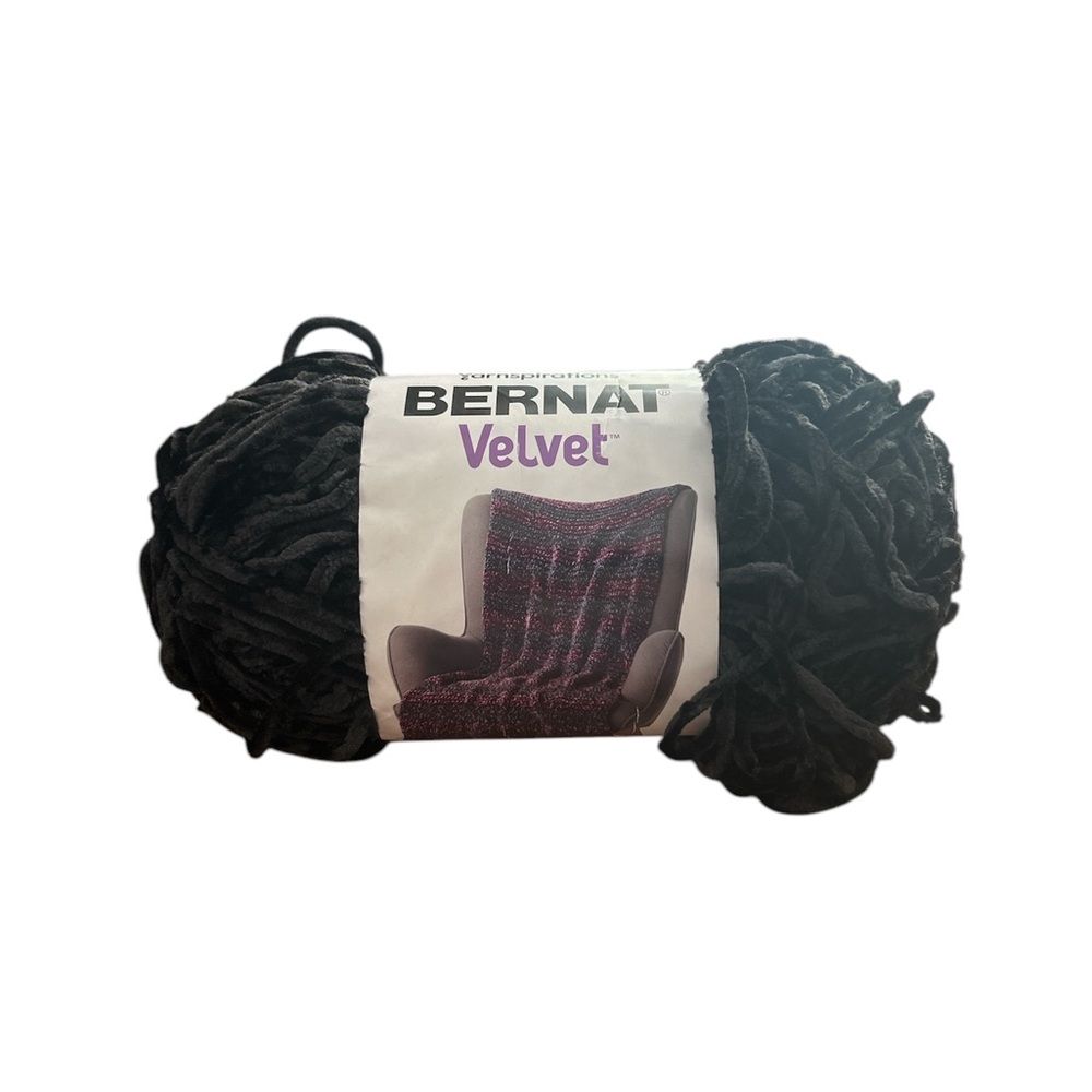 Bernat Velvet Yarn in Blackbird - 1 Skein - NWT